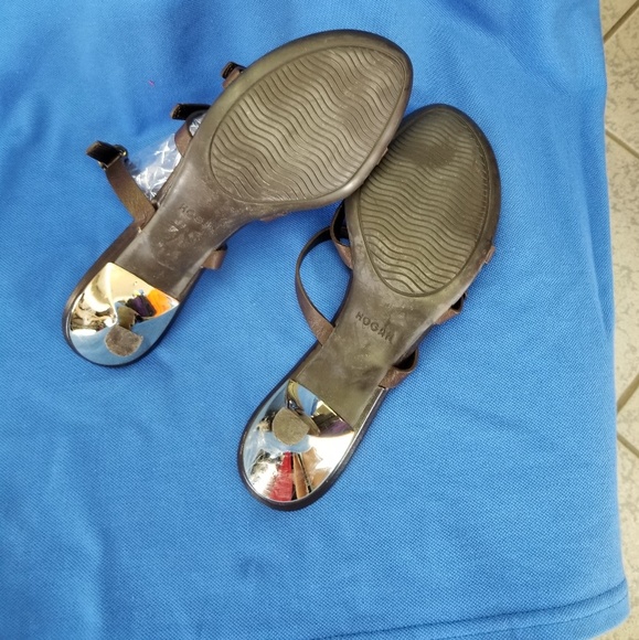 Hogan Brown leather strap sandals size 8I - Picture 5 of 8